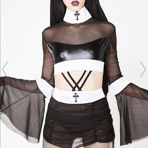 Dolls Kill sexy nun Halloween costume